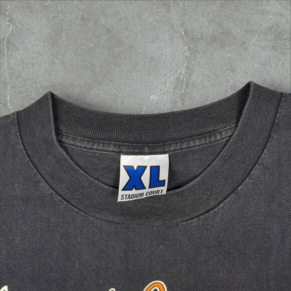 VTG Faded Halloween Jack O Lantern Carved Pumpkin Time 90s Royal-T Shirt - XL - Picture 3 of 6